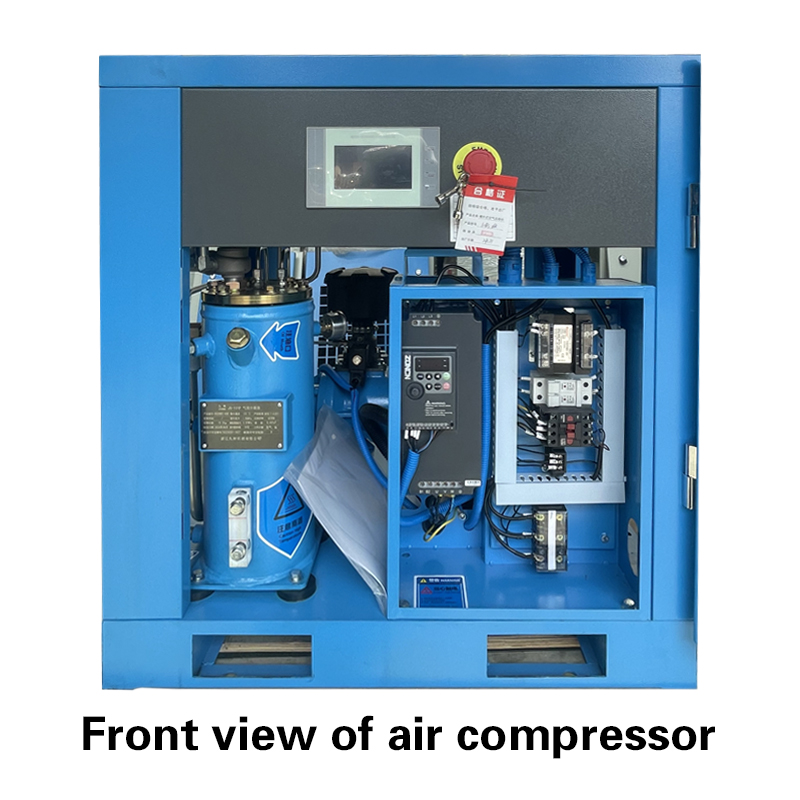 Front view of air compressor
